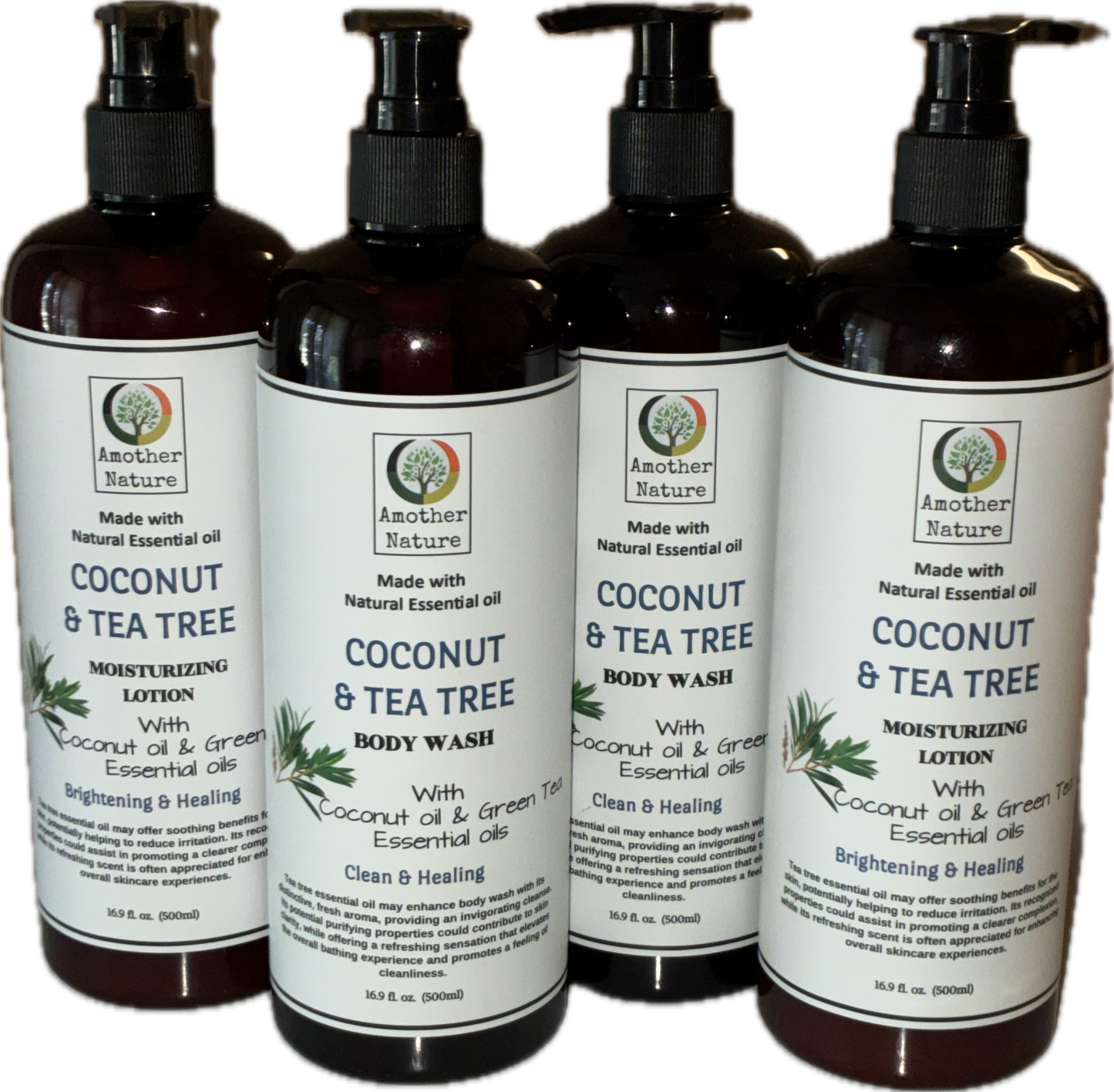 Coconut & Tea Tree Body Wash+Lotion (16.9 fl oz each)