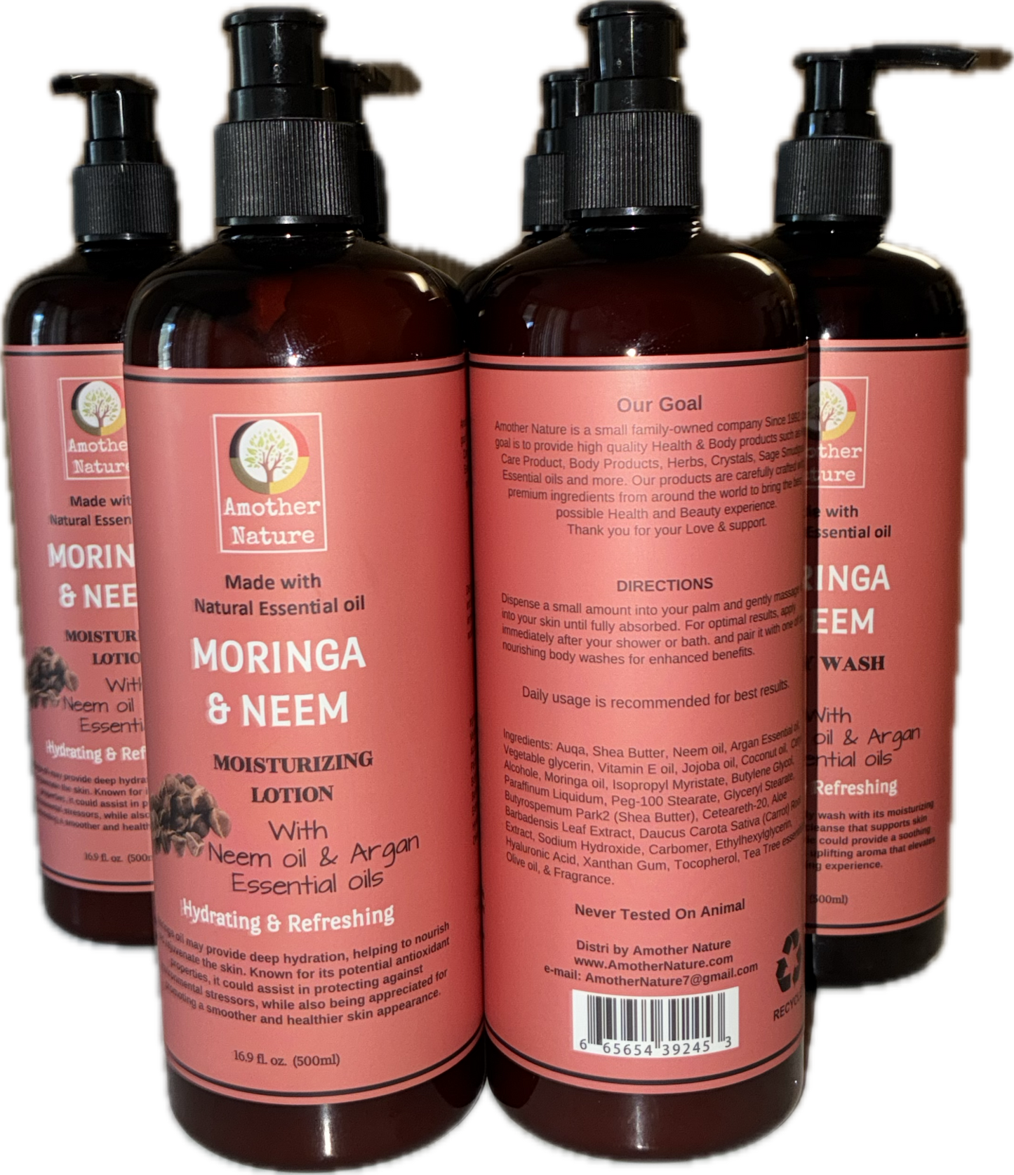 Moringa & Neem Body Wash + Lotion (16.9 fl oz each)