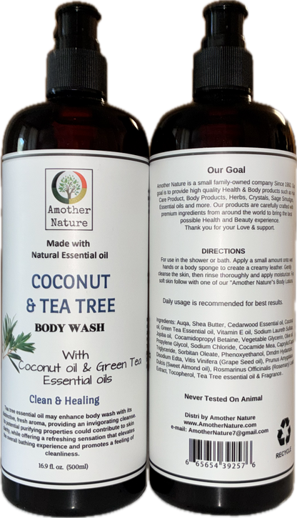 Coconut & Tea Tree Body Wash+Lotion (16.9 fl oz each)