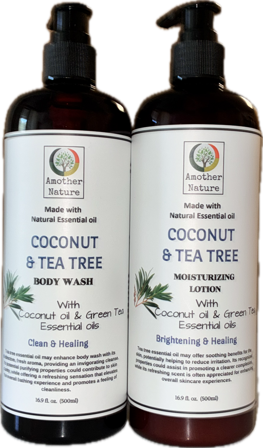 Coconut & Tea Tree Body Wash+Lotion (16.9 fl oz each)