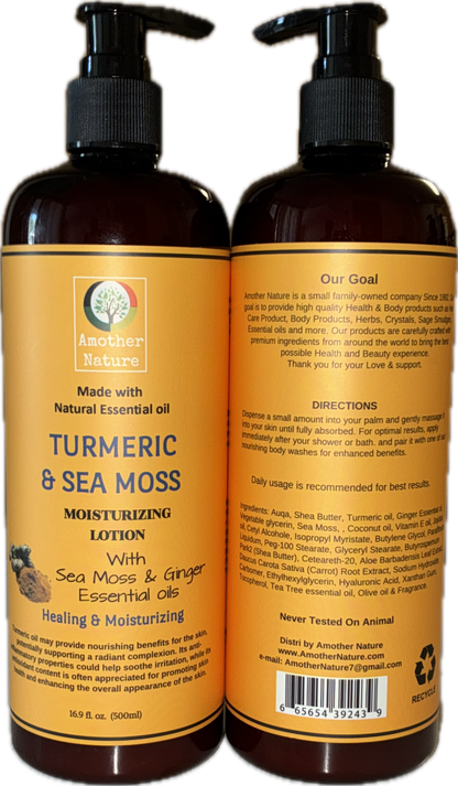 Turmeric & Sea Moss Organic Body Wash+Lotion – 16.9 fl oz
