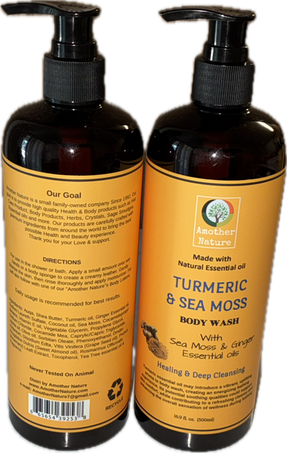 Turmeric & Sea Moss Organic Body Wash+Lotion – 16.9 fl oz
