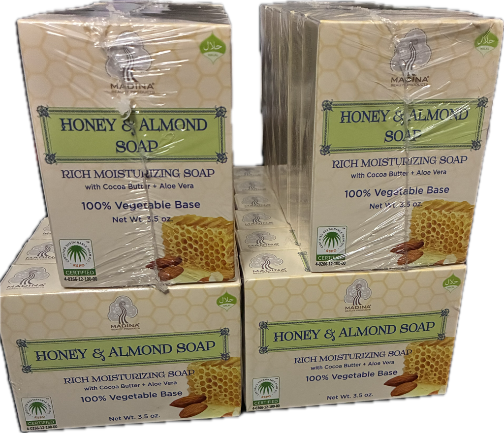 Honey & Almond Soap (3.5 oz, Vegetable Base) - Bee Graffik