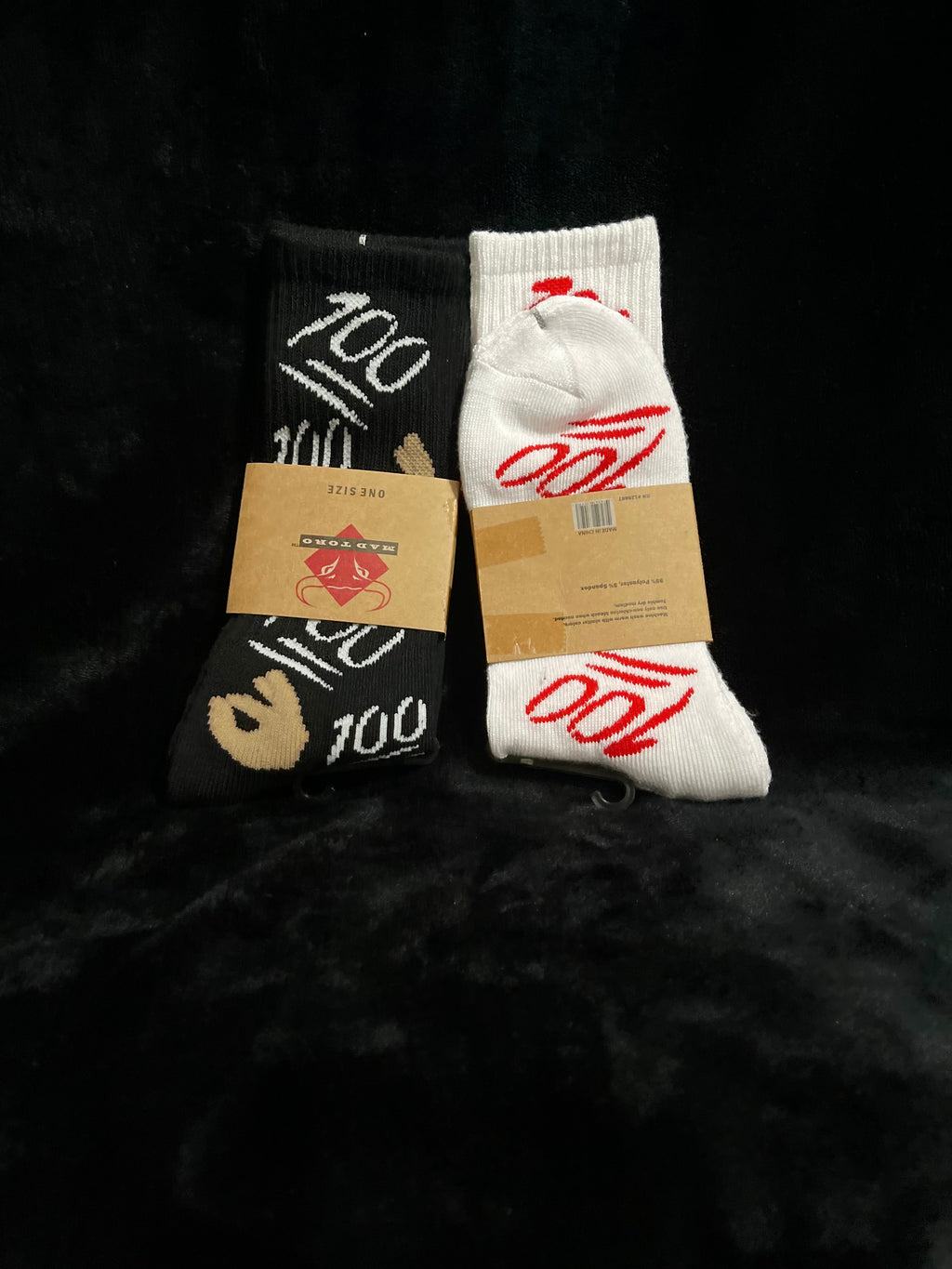 💯Emoji Socks (White) - Bee Graffik