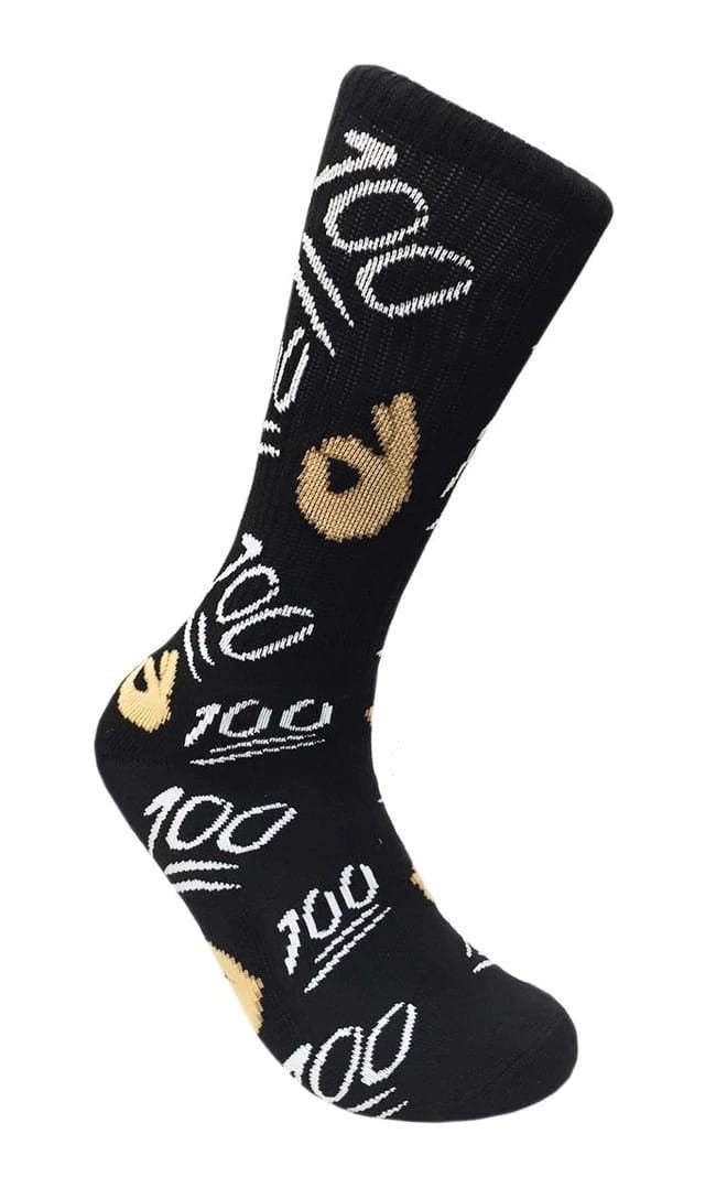 💯Emoji Socks (Black) - Bee Graffik