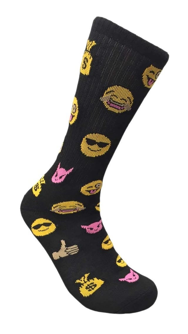 Emoji Socks (Black) - Bee Graffik