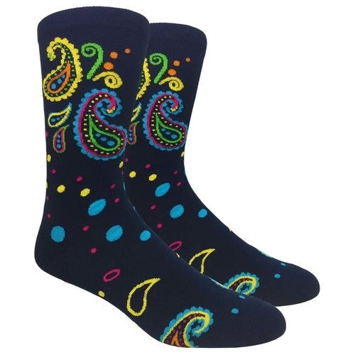 Stylish Dress Socks (Blue) - Bee Graffik